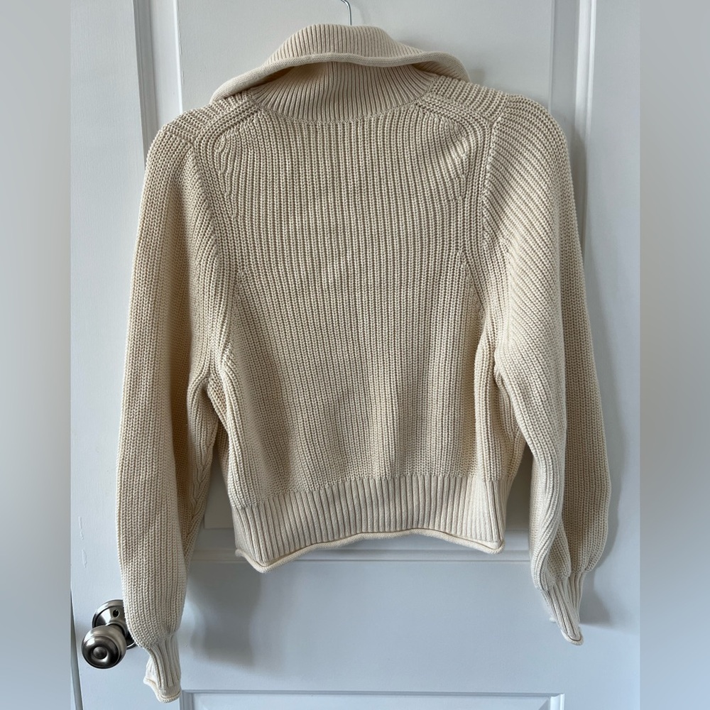 J. Crew Ribbed cotton button-collar sweater | Size Small - Picture 4 of 6